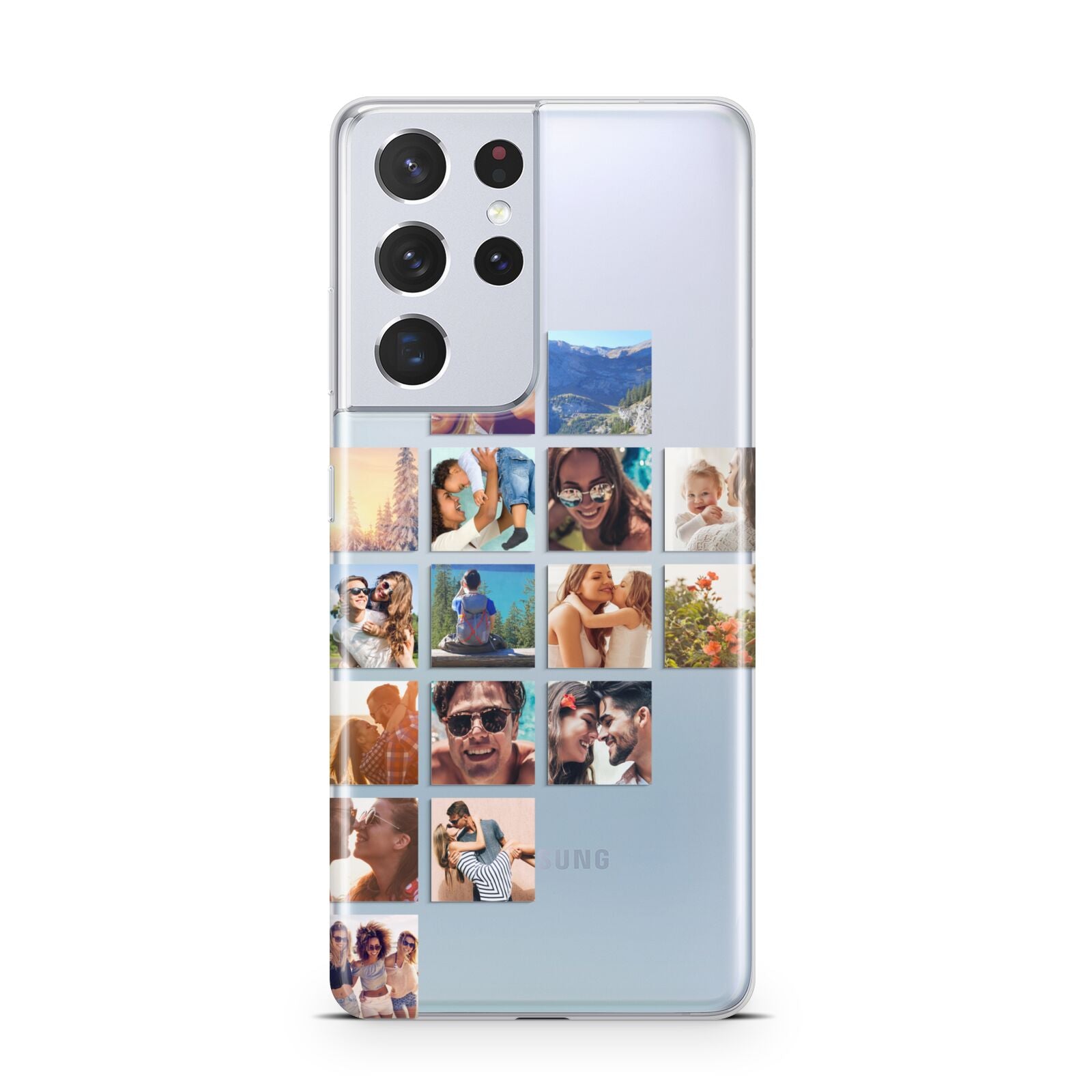 Left Diagonal Photo Montage Upload Samsung S21 Ultra Case