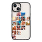 Left Diagonal Photo Montage Upload iPhone 14 Black Impact Case on Silver phone