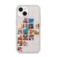 Left Diagonal Photo Montage Upload iPhone 14 Glitter Tough Case Starlight