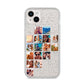 Left Diagonal Photo Montage Upload iPhone 14 Plus Glitter Tough Case Starlight