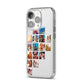 Left Diagonal Photo Montage Upload iPhone 14 Pro Clear Tough Case Silver Angled Image