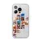 Left Diagonal Photo Montage Upload iPhone 14 Pro Glitter Tough Case Silver