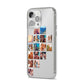 Left Diagonal Photo Montage Upload iPhone 14 Pro Max Clear Tough Case Silver Angled Image