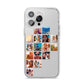 Left Diagonal Photo Montage Upload iPhone 14 Pro Max Clear Tough Case Silver
