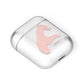 Left Hand in Half Heart with Name AirPods Case Laid Flat