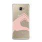 Left Hand in Half Heart with Name Samsung Galaxy A3 2016 Case on gold phone