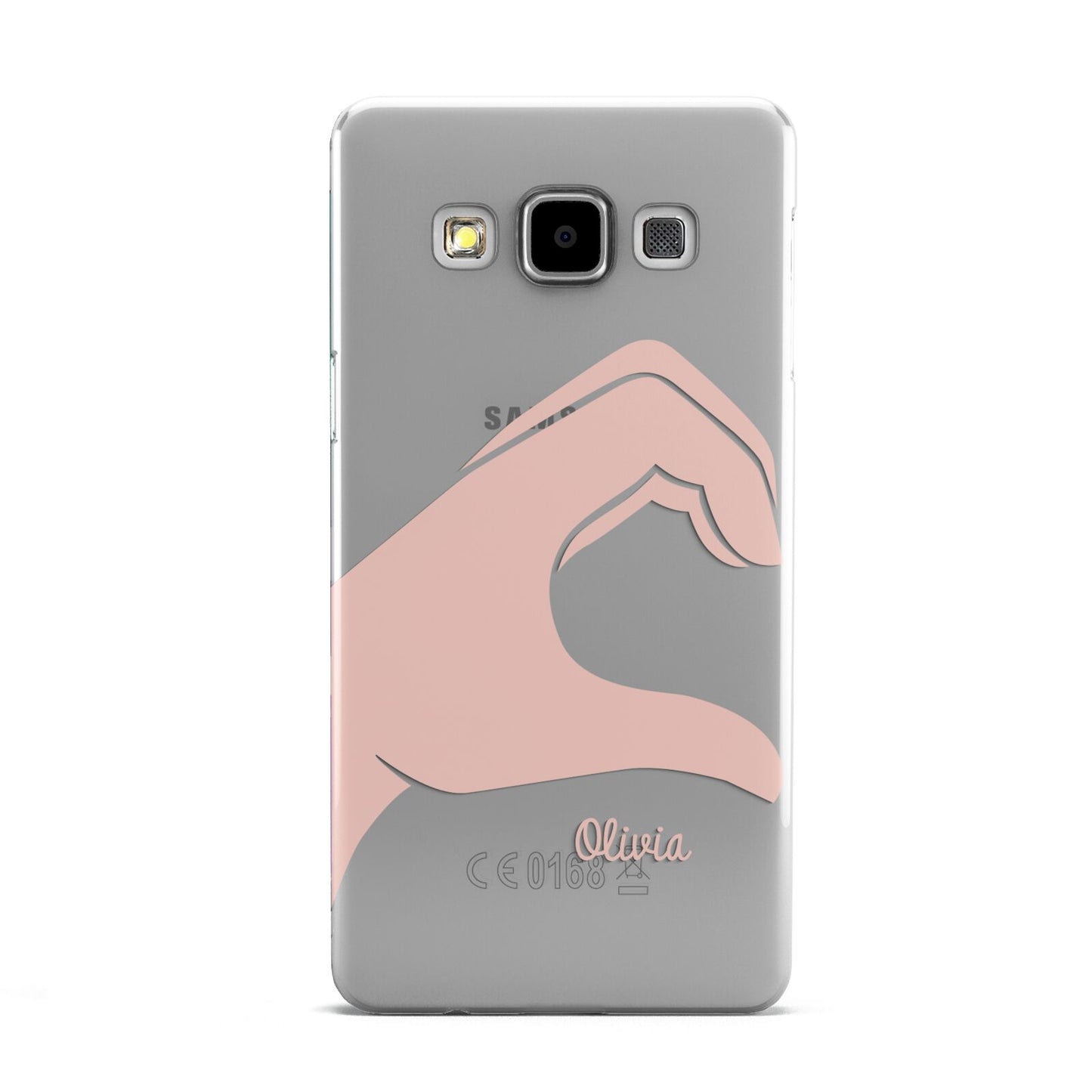 Left Hand in Half Heart with Name Samsung Galaxy A5 Case