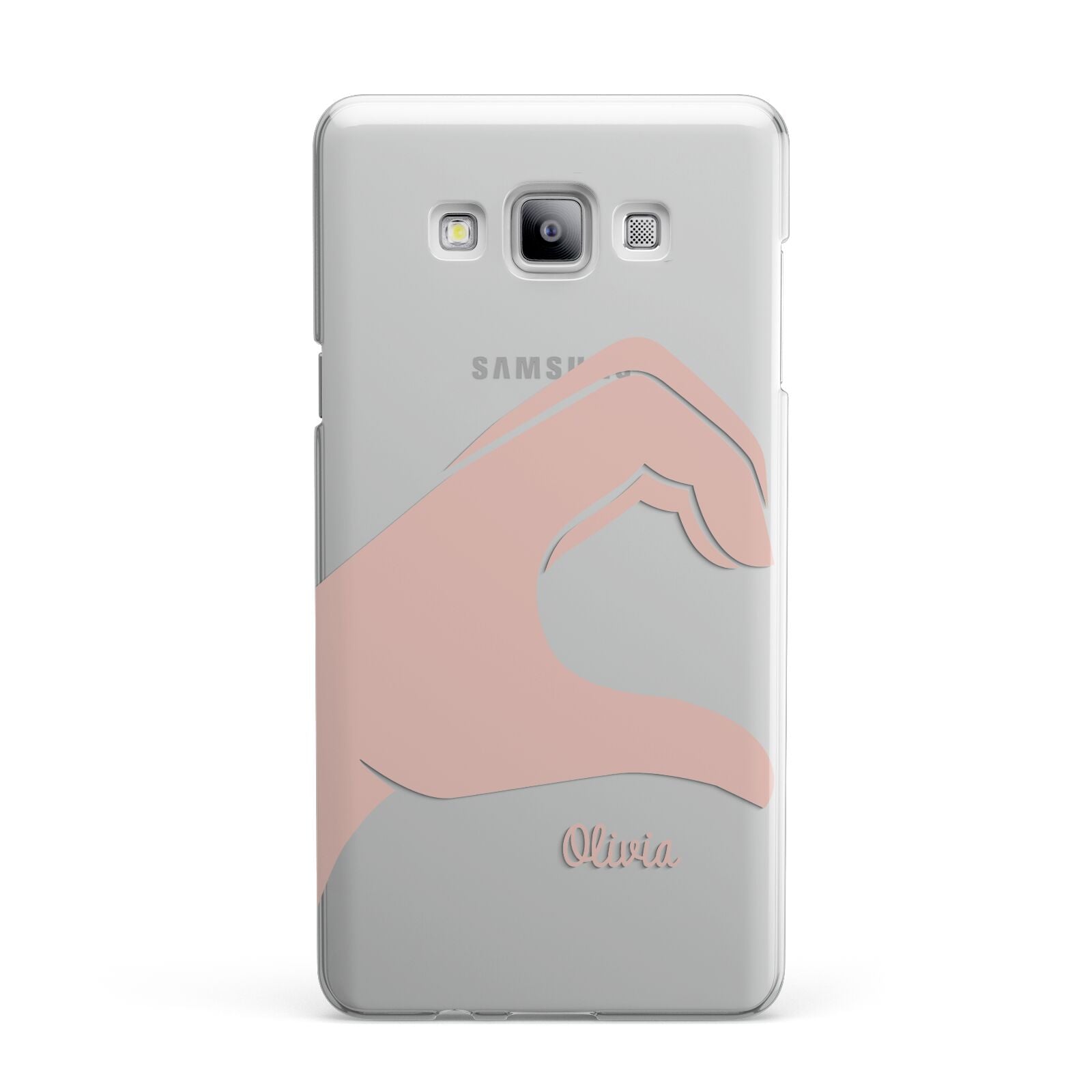 Left Hand in Half Heart with Name Samsung Galaxy A7 2015 Case