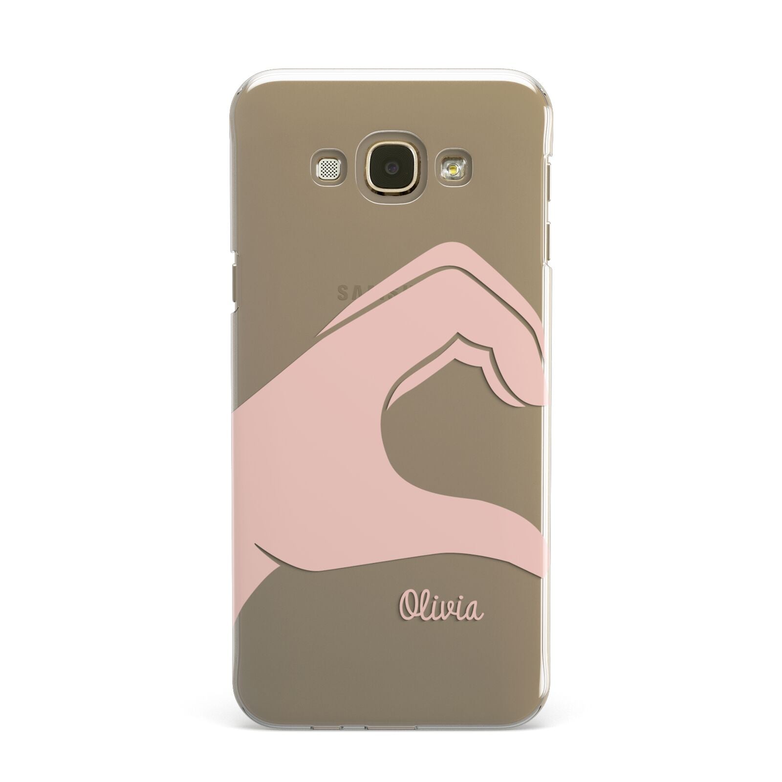 Left Hand in Half Heart with Name Samsung Galaxy A8 Case
