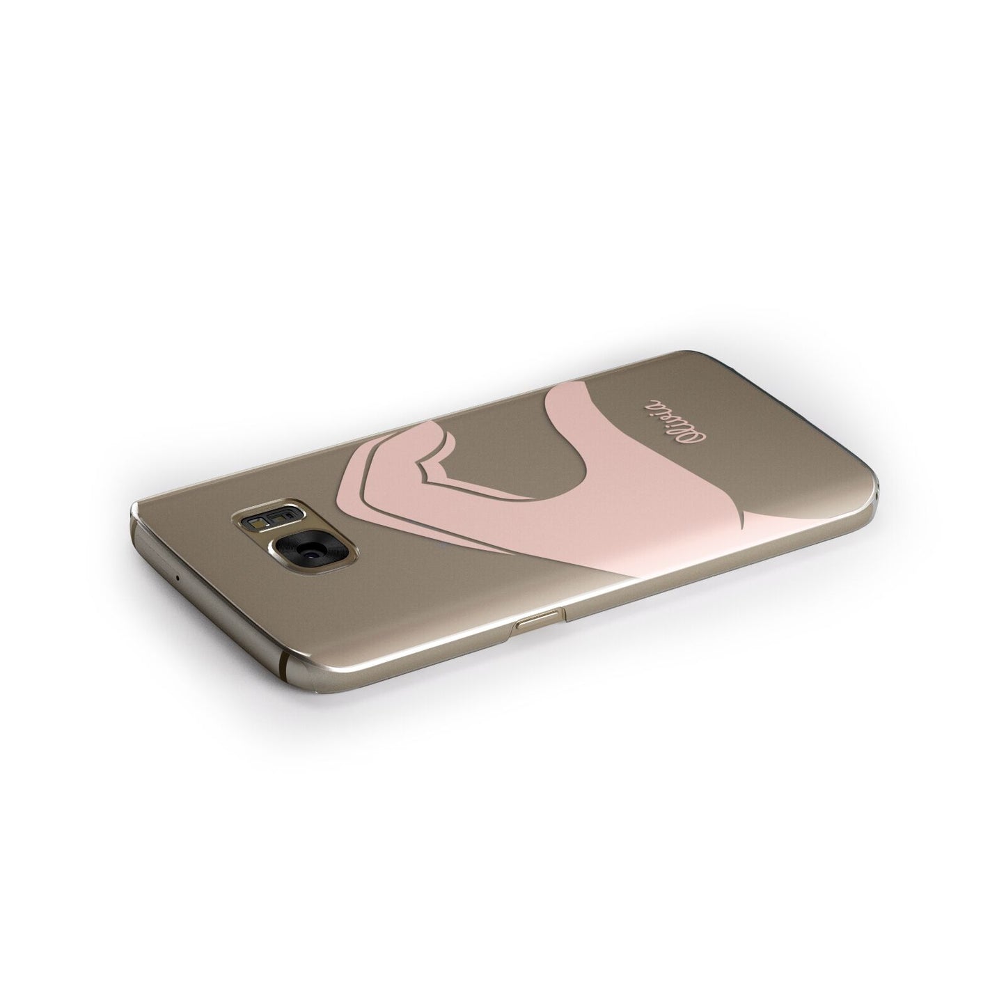 Left Hand in Half Heart with Name Samsung Galaxy Case Side Close Up