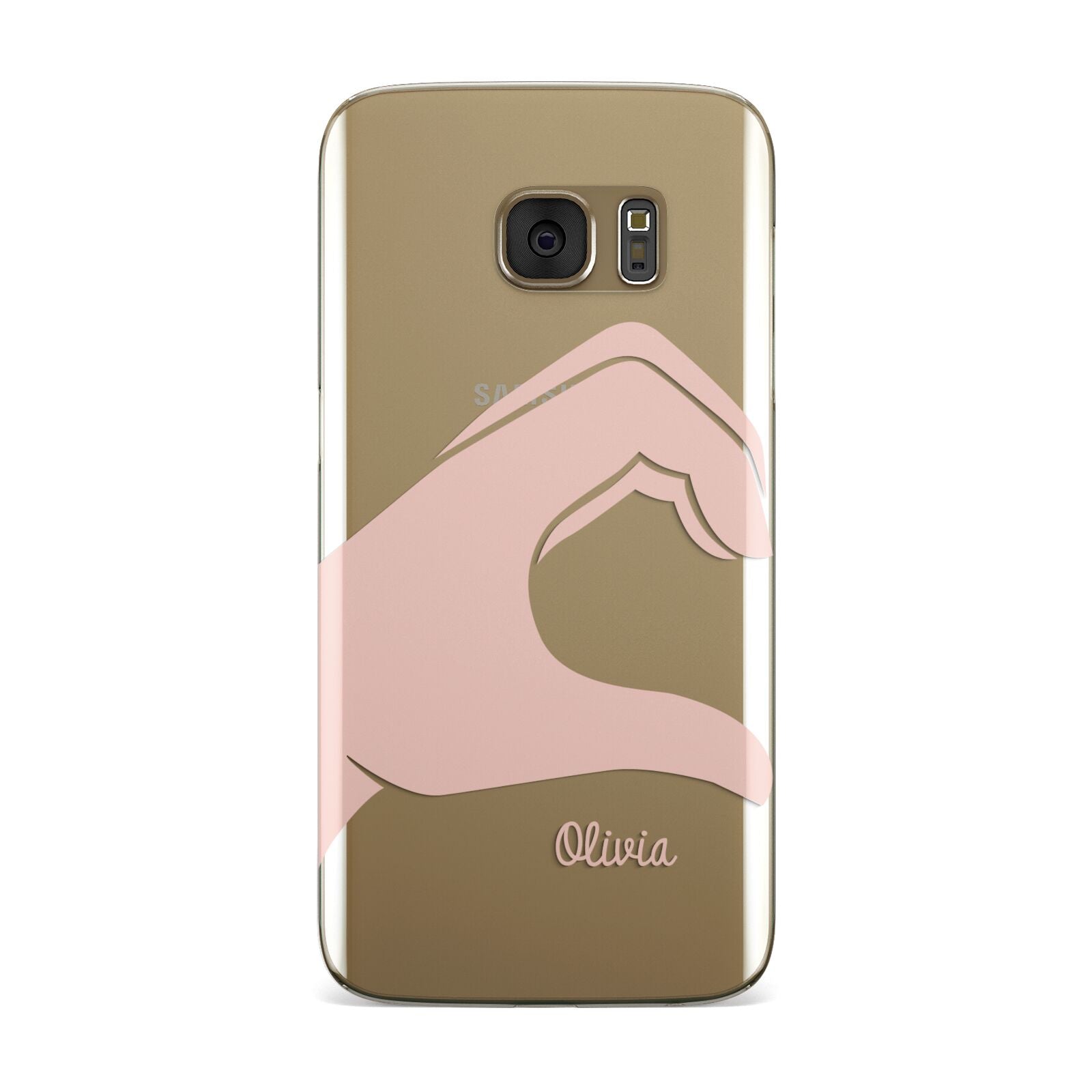 Left Hand in Half Heart with Name Samsung Galaxy Case