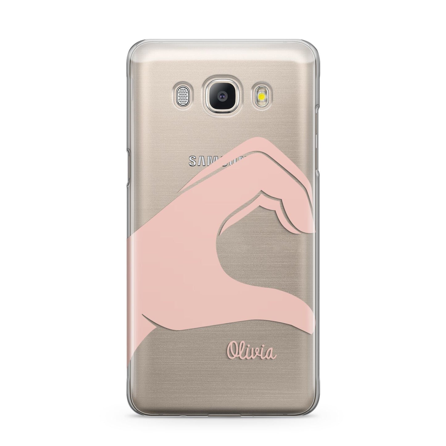 Left Hand in Half Heart with Name Samsung Galaxy J5 2016 Case