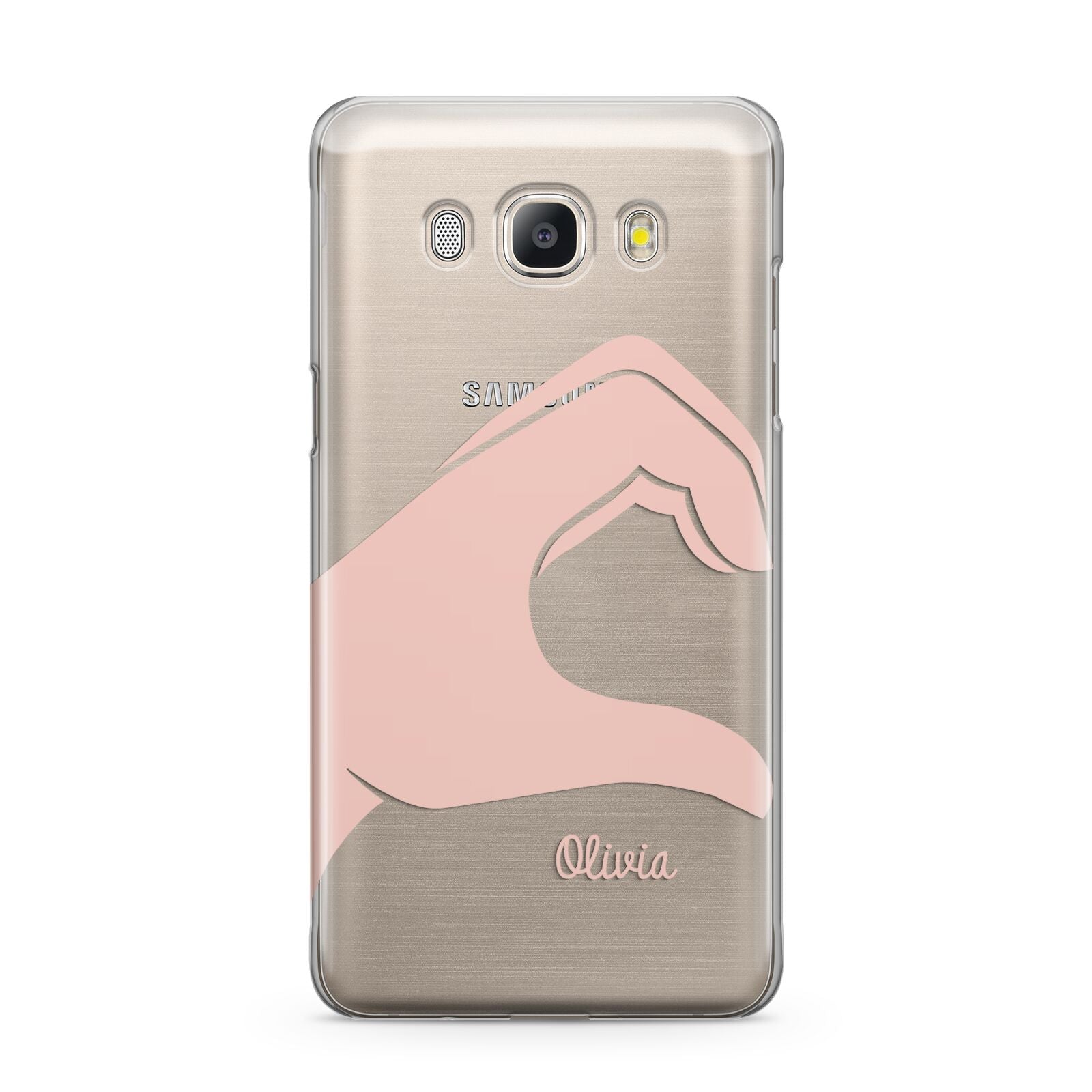 Left Hand in Half Heart with Name Samsung Galaxy J5 2016 Case