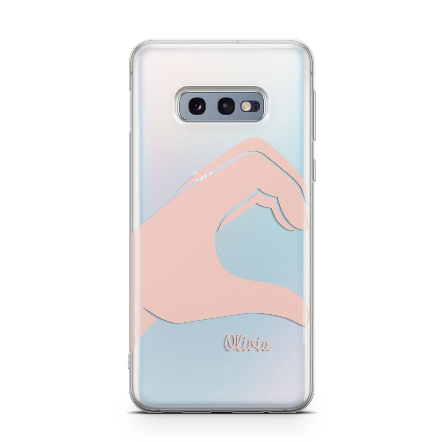 Left Hand in Half Heart with Name Samsung Galaxy S10E Case