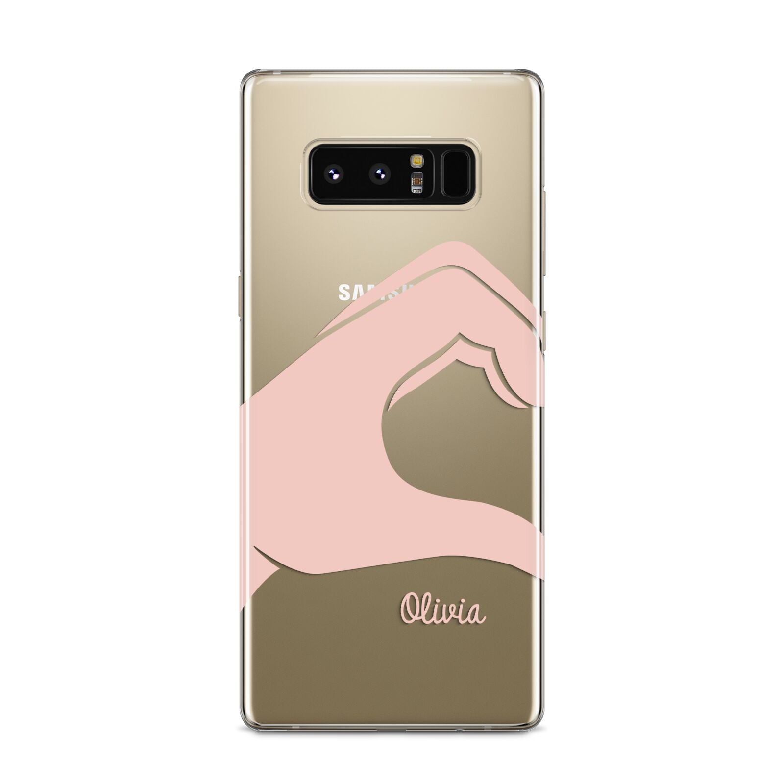 Left Hand in Half Heart with Name Samsung Galaxy S8 Case
