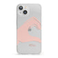 Left Hand in Half Heart with Name iPhone 13 Clear Bumper Case