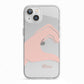 Left Hand in Half Heart with Name iPhone 13 TPU Impact Case with White Edges