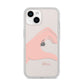 Left Hand in Half Heart with Name iPhone 14 Clear Tough Case Starlight