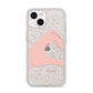 Left Hand in Half Heart with Name iPhone 14 Glitter Tough Case Starlight