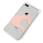 Left Hand in Half Heart with Name iPhone 8 Plus Bumper Case on Silver iPhone Alternative Image