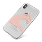 Left Hand in Half Heart with Name iPhone X Bumper Case on Silver iPhone