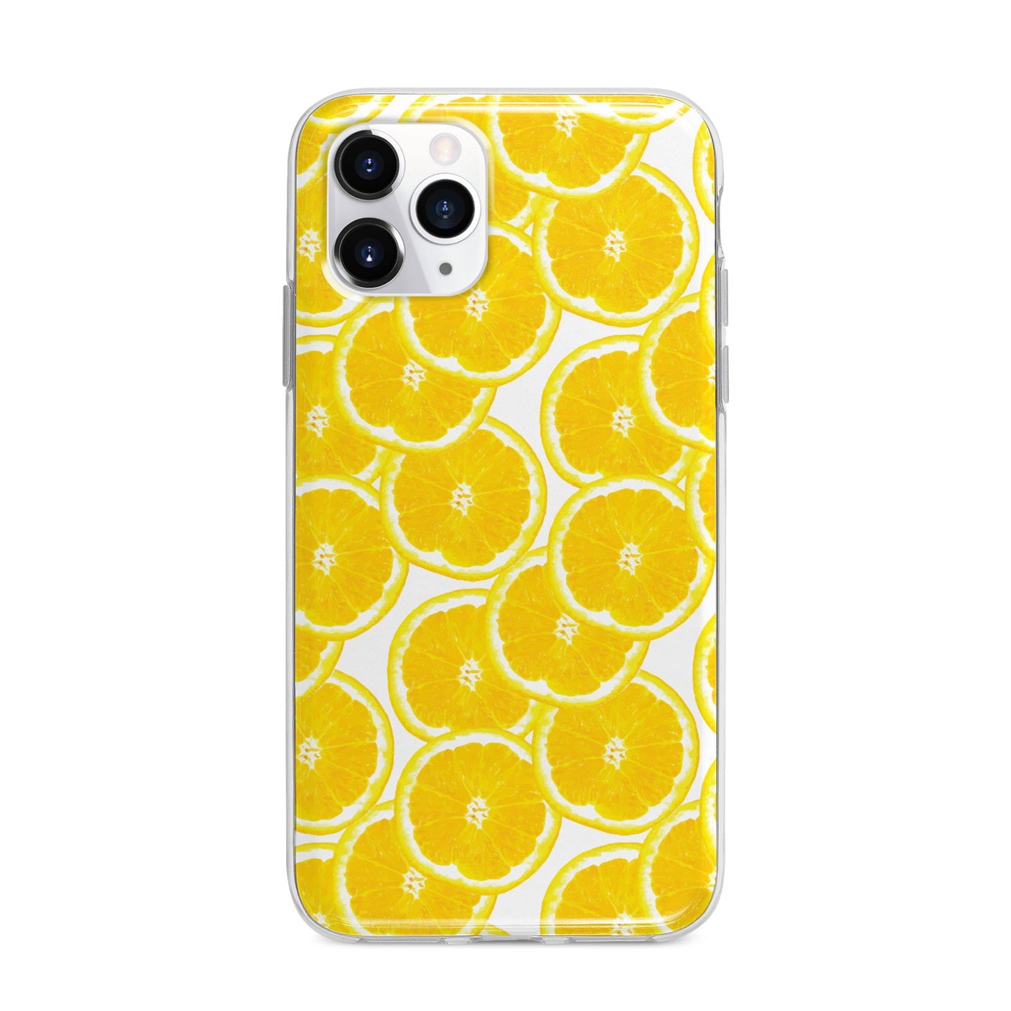 Lemon Fruit Slices Apple iPhone 11 Pro Max in Silver with Bumper Case