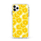 Lemon Fruit Slices Apple iPhone 11 Pro Max in Silver with White Impact Case