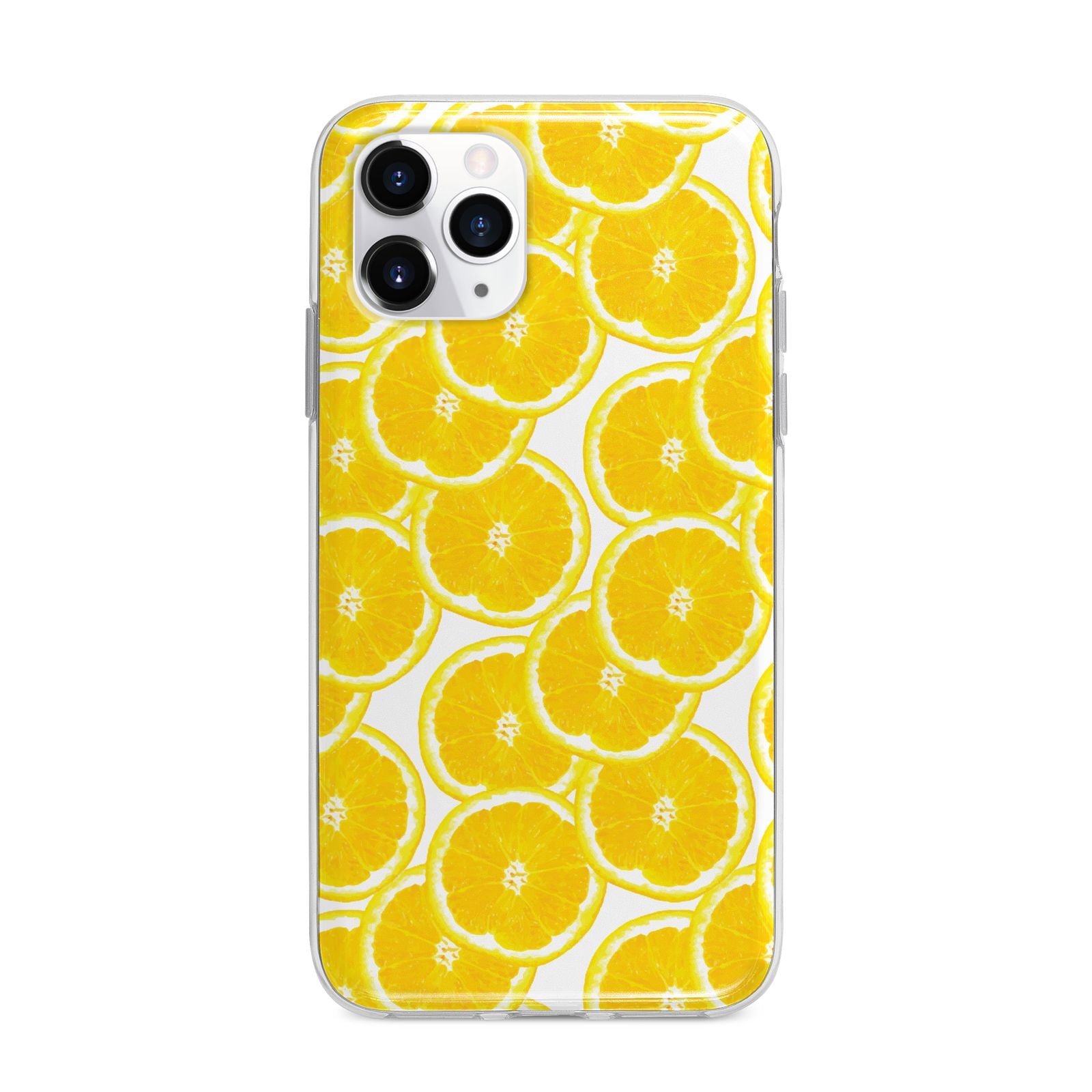 Lemon Fruit Slices Apple iPhone 11 Pro in Silver with Bumper Case