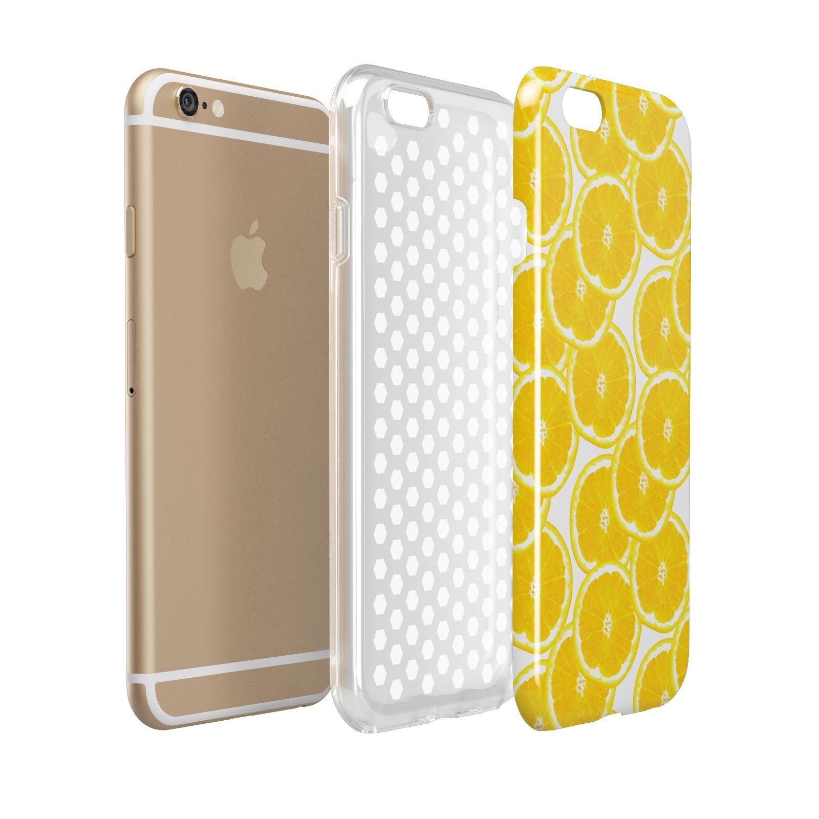 Lemon Fruit Slices Apple iPhone 6 3D Tough Case Expanded view