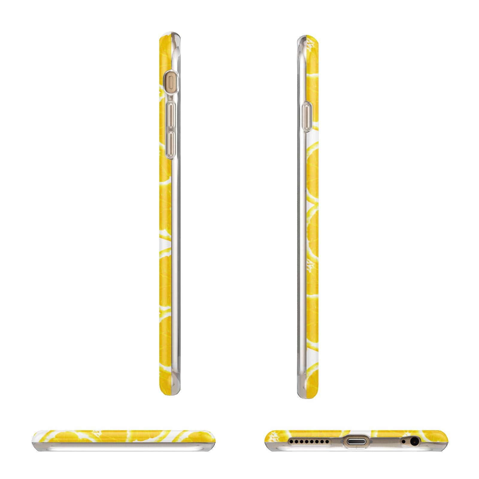 Lemon Fruit Slices Apple iPhone 6 Plus 3D Wrap Tough Case Alternative Image Angles