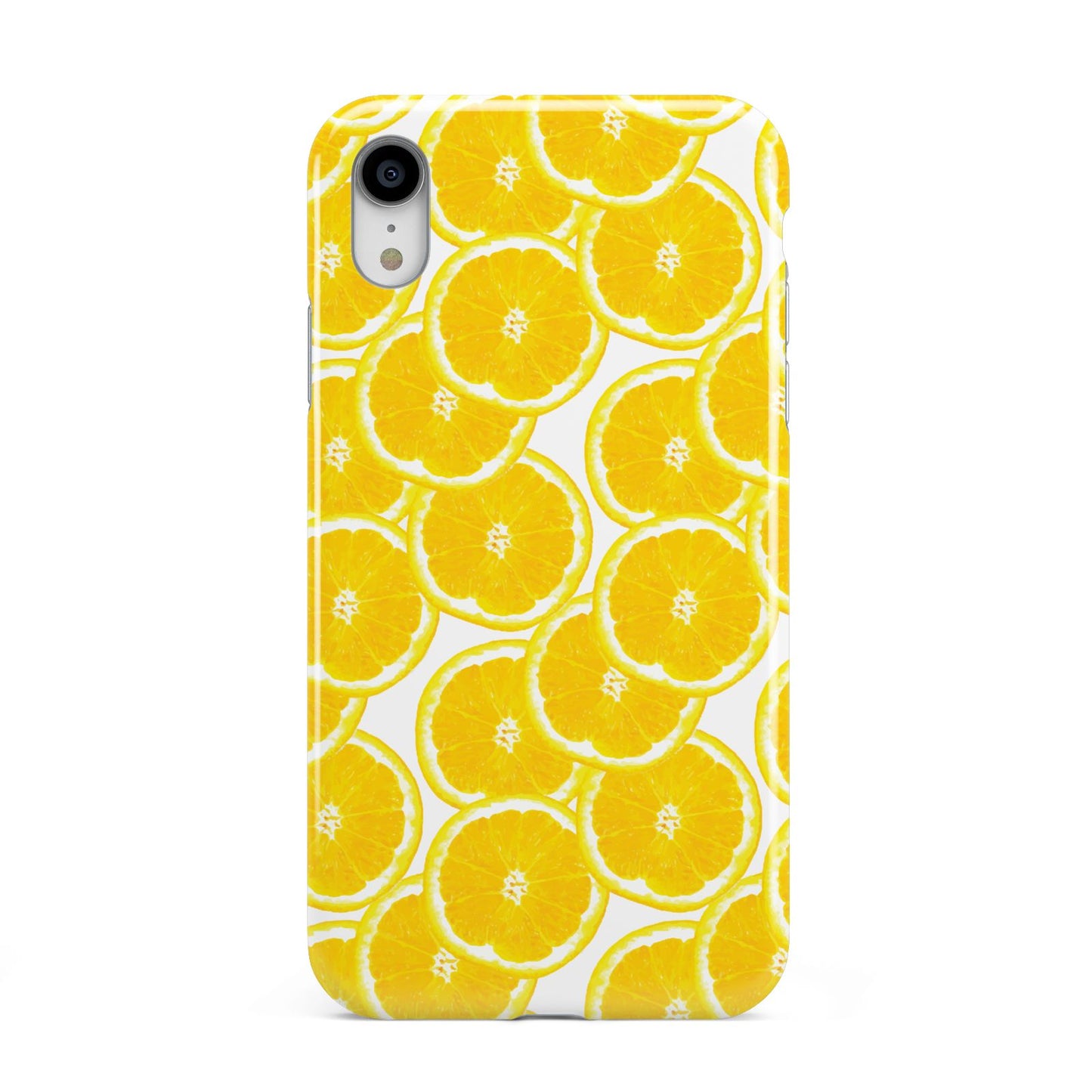 Lemon Fruit Slices Apple iPhone XR White 3D Tough Case