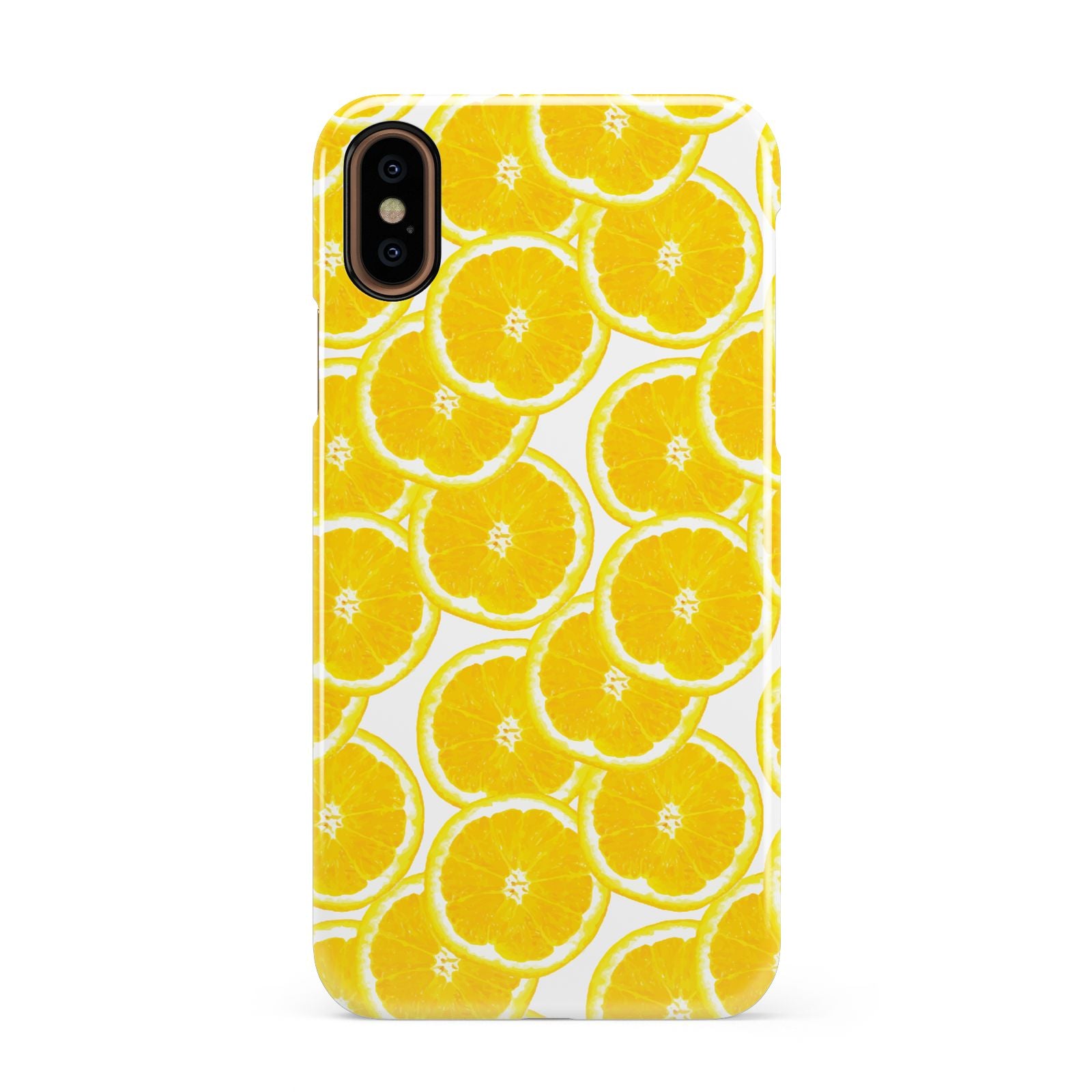 Lemon Fruit Slices Apple iPhone XS 3D Snap Case