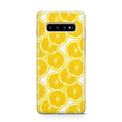 Lemon Fruit Slices Samsung Galaxy S10 Case