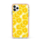 Lemon Fruit Slices iPhone 11 Pro Max Impact Pink Edge Case