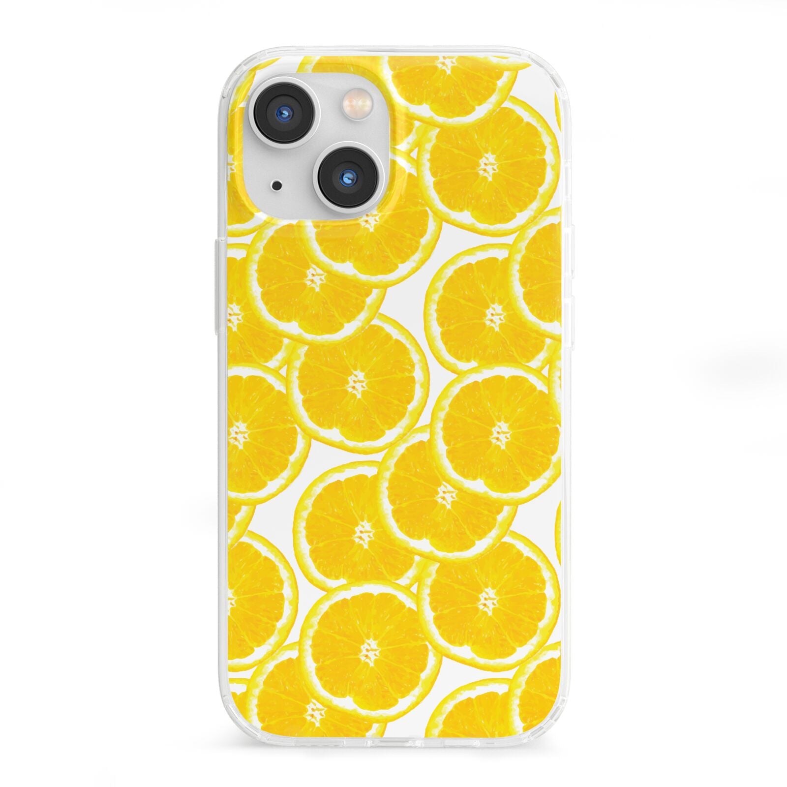 Lemon Fruit Slices iPhone 13 Mini Clear Bumper Case