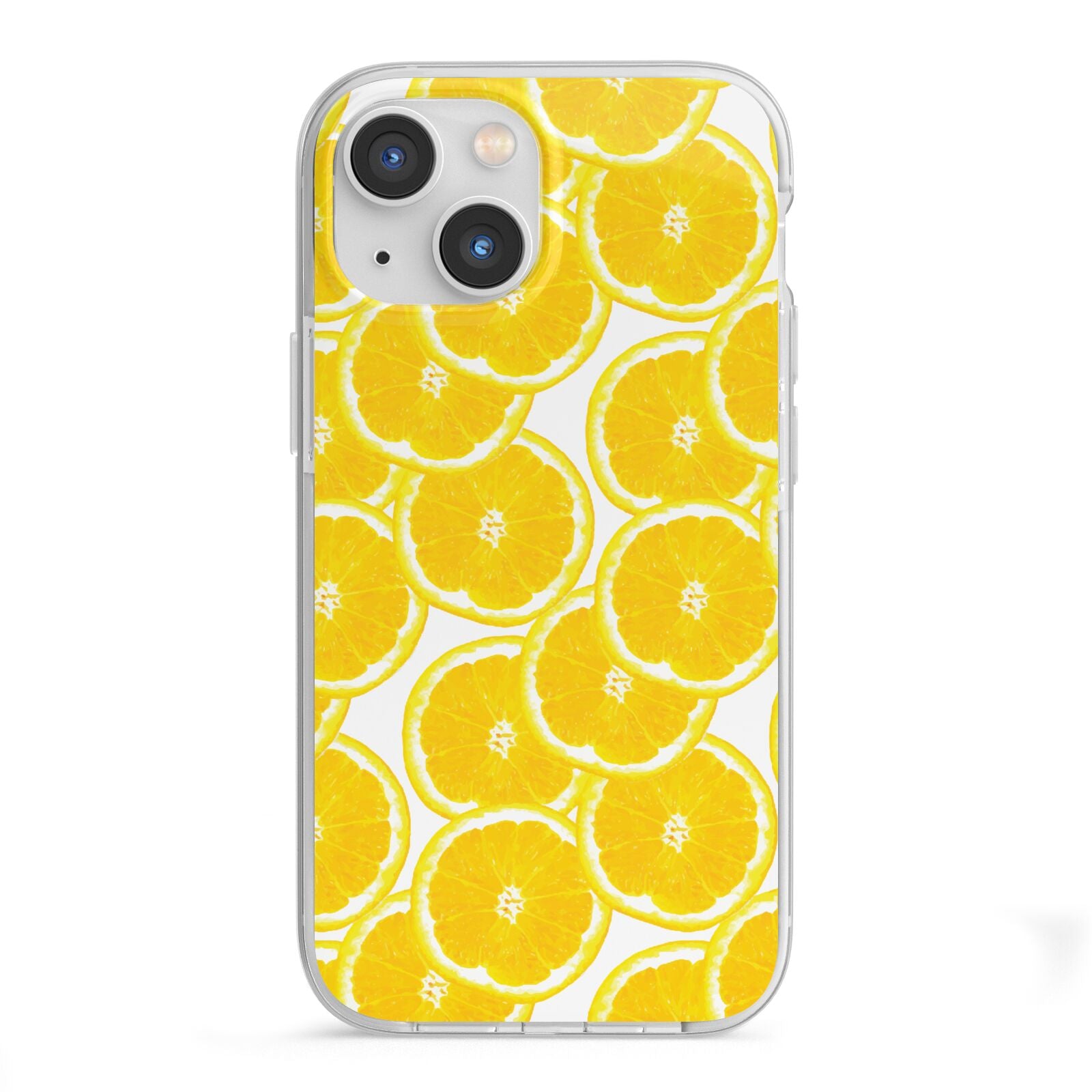 Lemon Fruit Slices iPhone 13 Mini TPU Impact Case with White Edges
