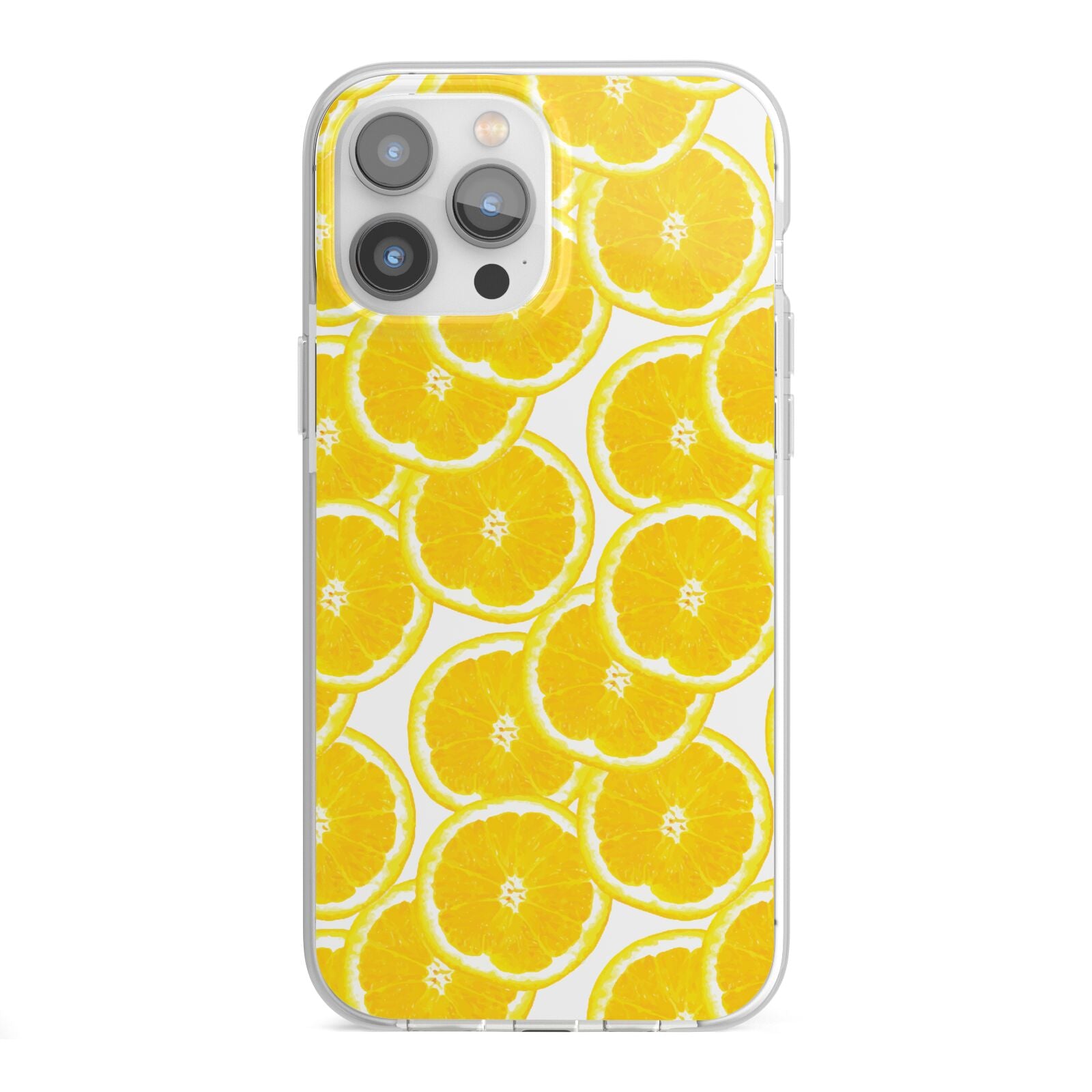 Lemon Fruit Slices iPhone 13 Pro Max TPU Impact Case with White Edges