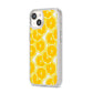 Lemon Fruit Slices iPhone 14 Clear Tough Case Starlight Angled Image