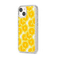 Lemon Fruit Slices iPhone 14 Glitter Tough Case Starlight Angled Image