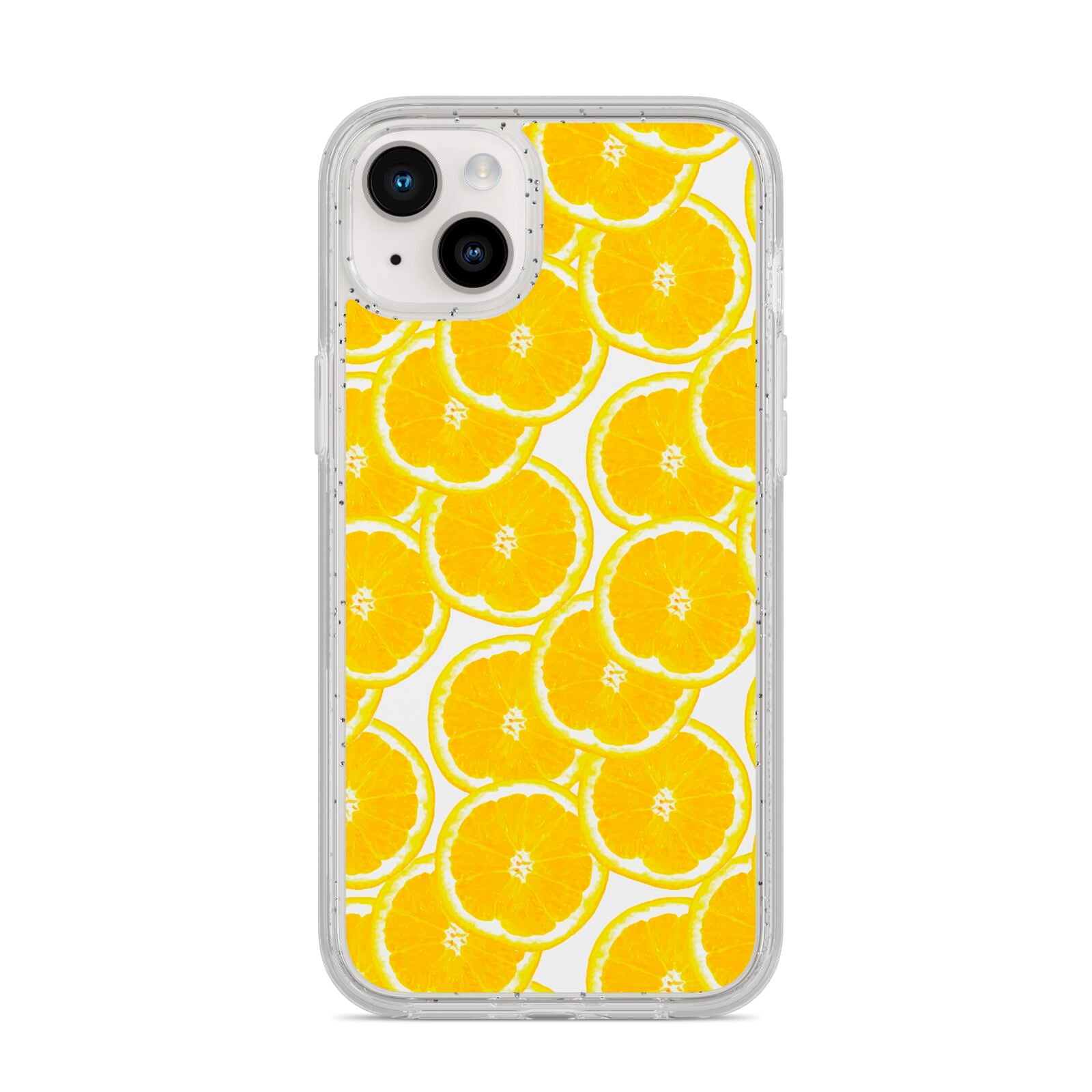 Lemon Fruit Slices iPhone 14 Plus Glitter Tough Case Starlight