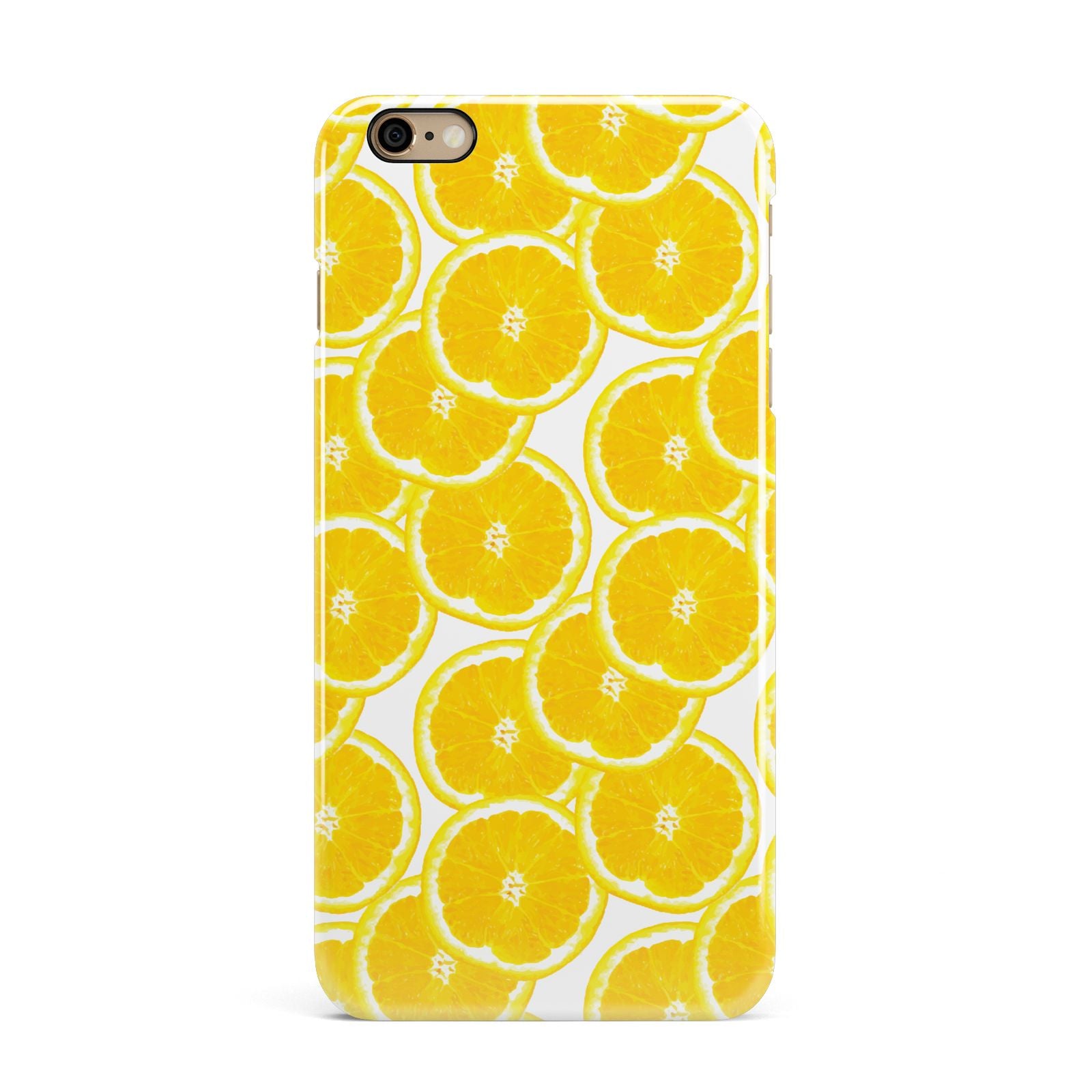 Lemon Fruit Slices iPhone 6 Plus 3D Snap Case on Gold Phone