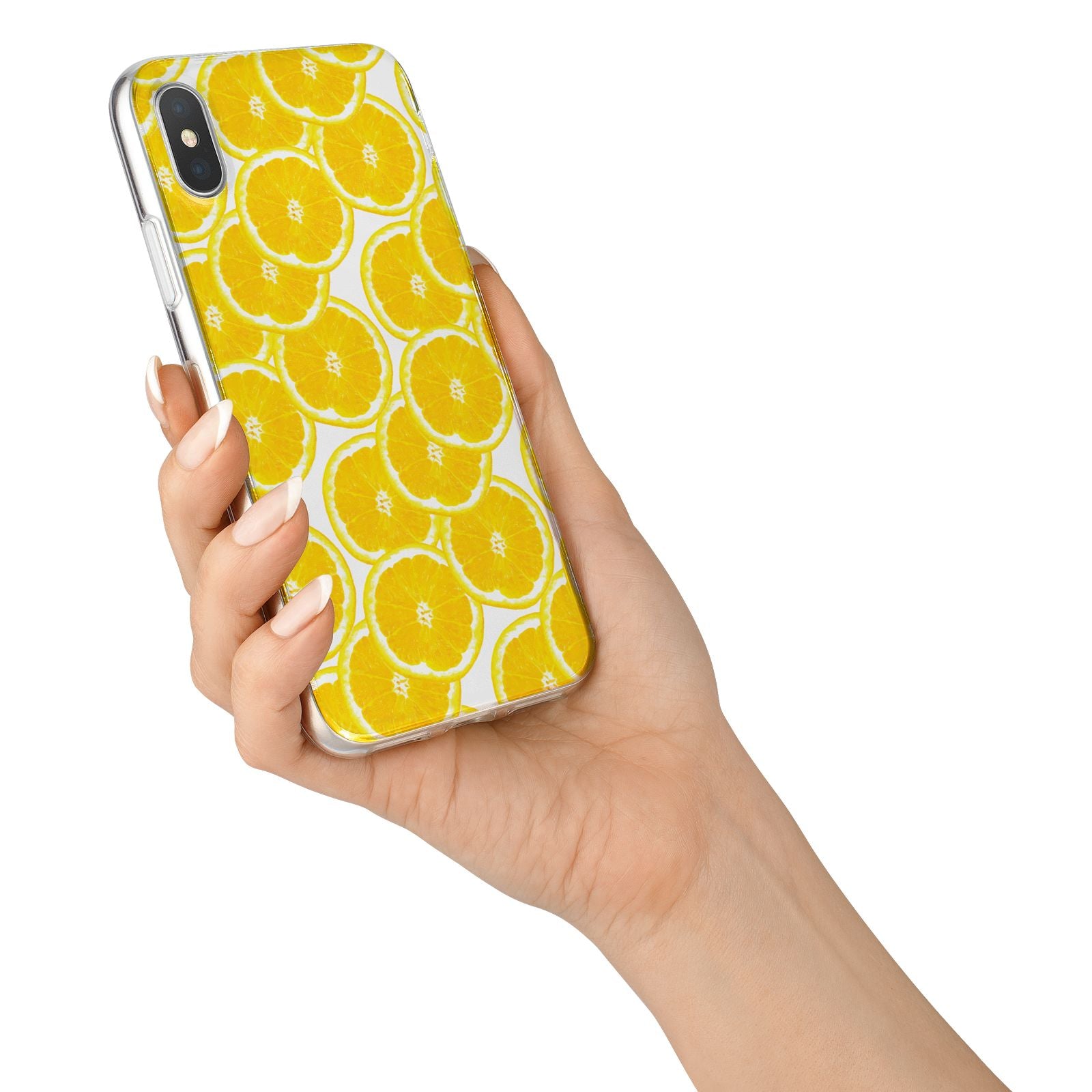 Lemon Fruit Slices iPhone X Bumper Case on Silver iPhone Alternative Image 2