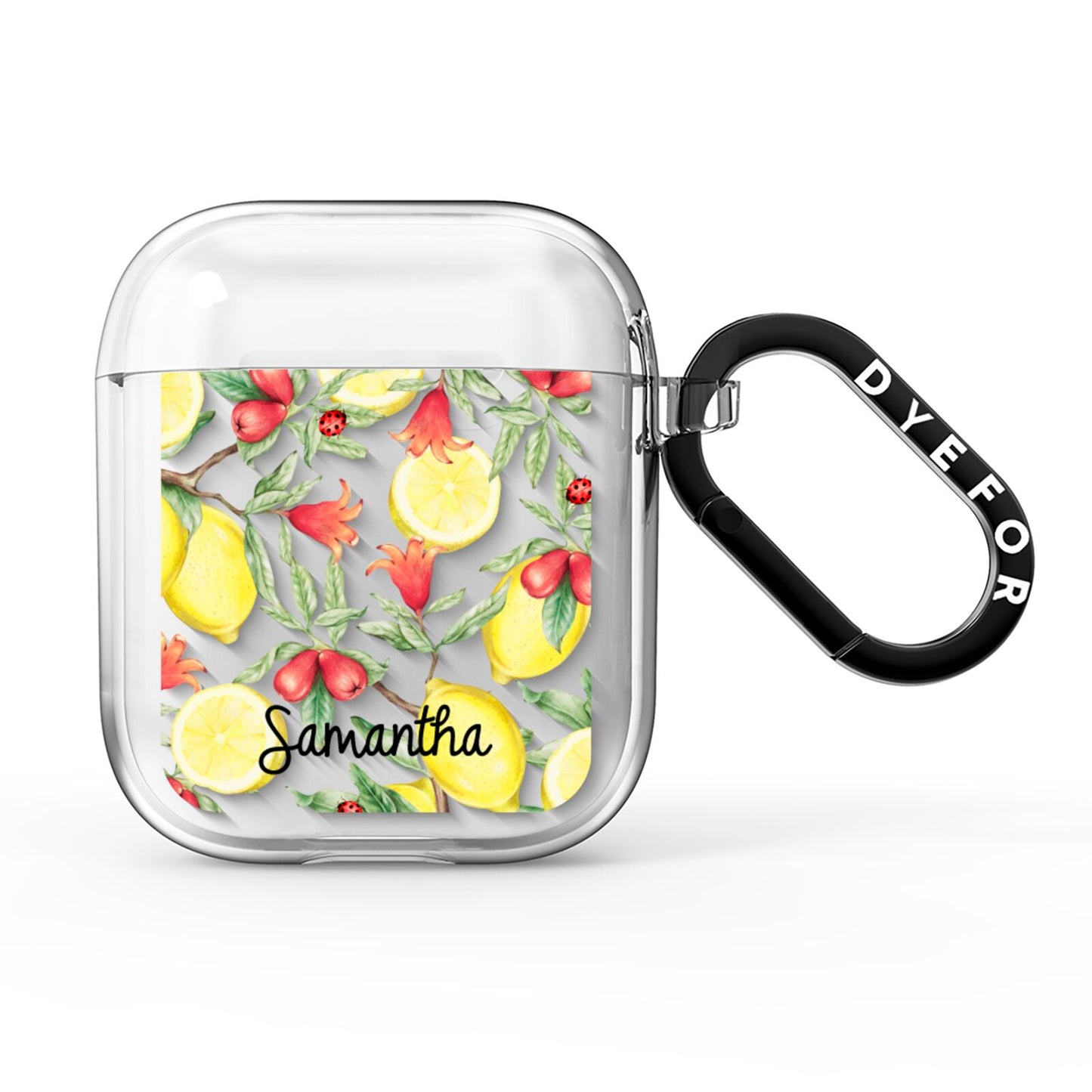 Lemon Tree with Name AirPods Clear Case