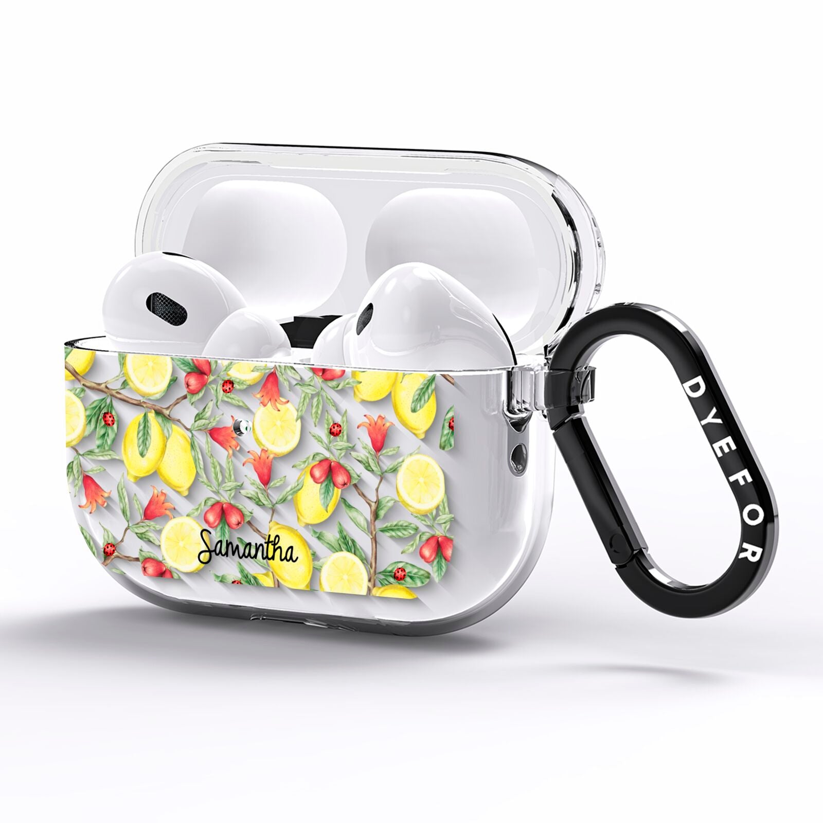 Lemon Tree with Name AirPods Pro Clear Case Side Image