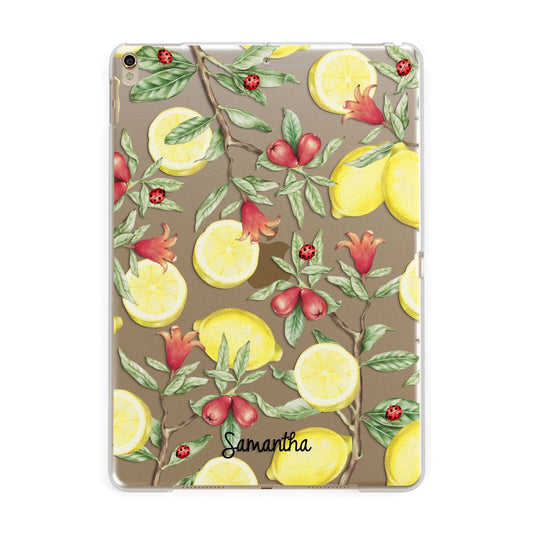 Lemon Tree with Name Apple iPad Gold Case