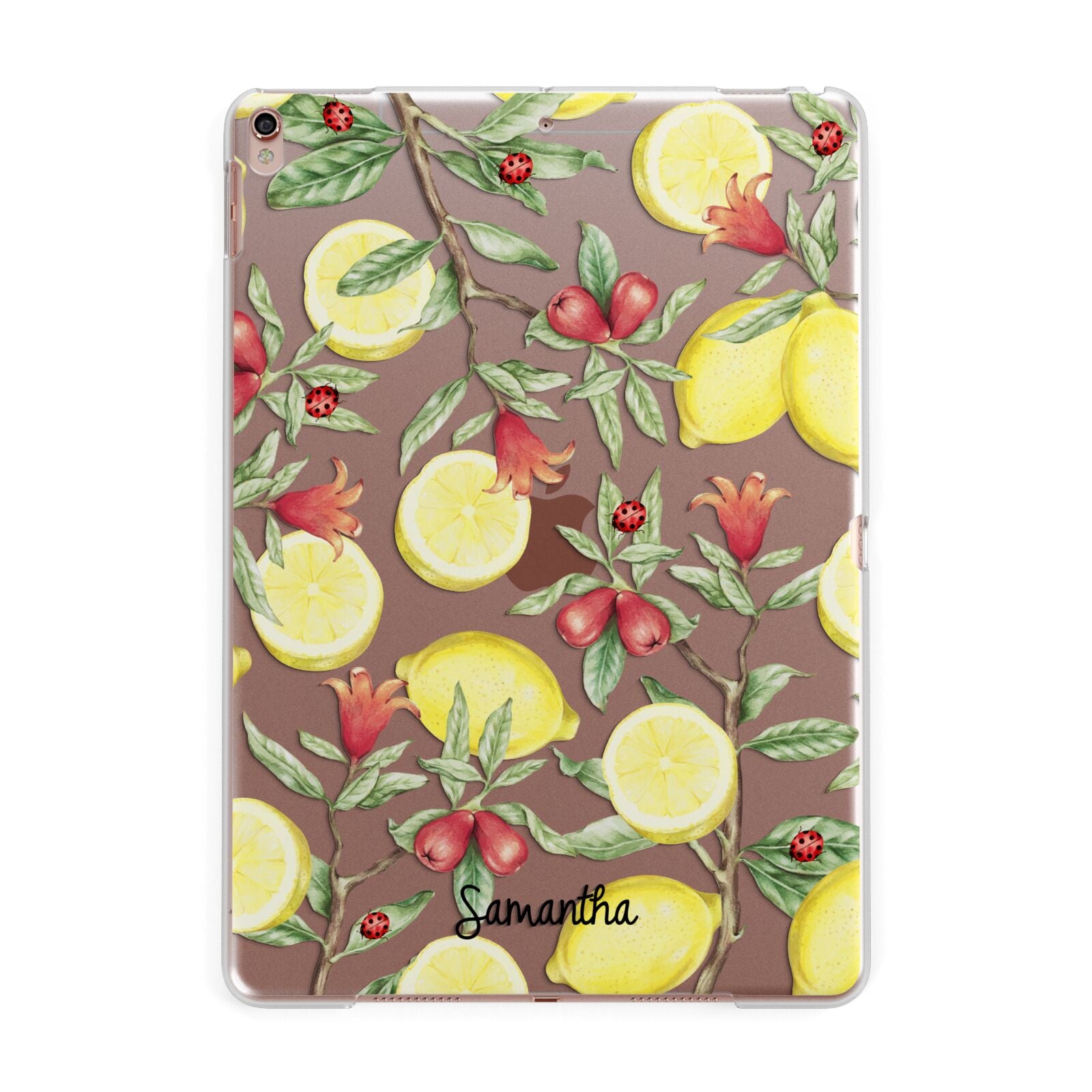 Lemon Tree with Name Apple iPad Rose Gold Case