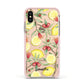 Lemon Tree with Name Apple iPhone Xs Impact Case Pink Edge on Gold Phone