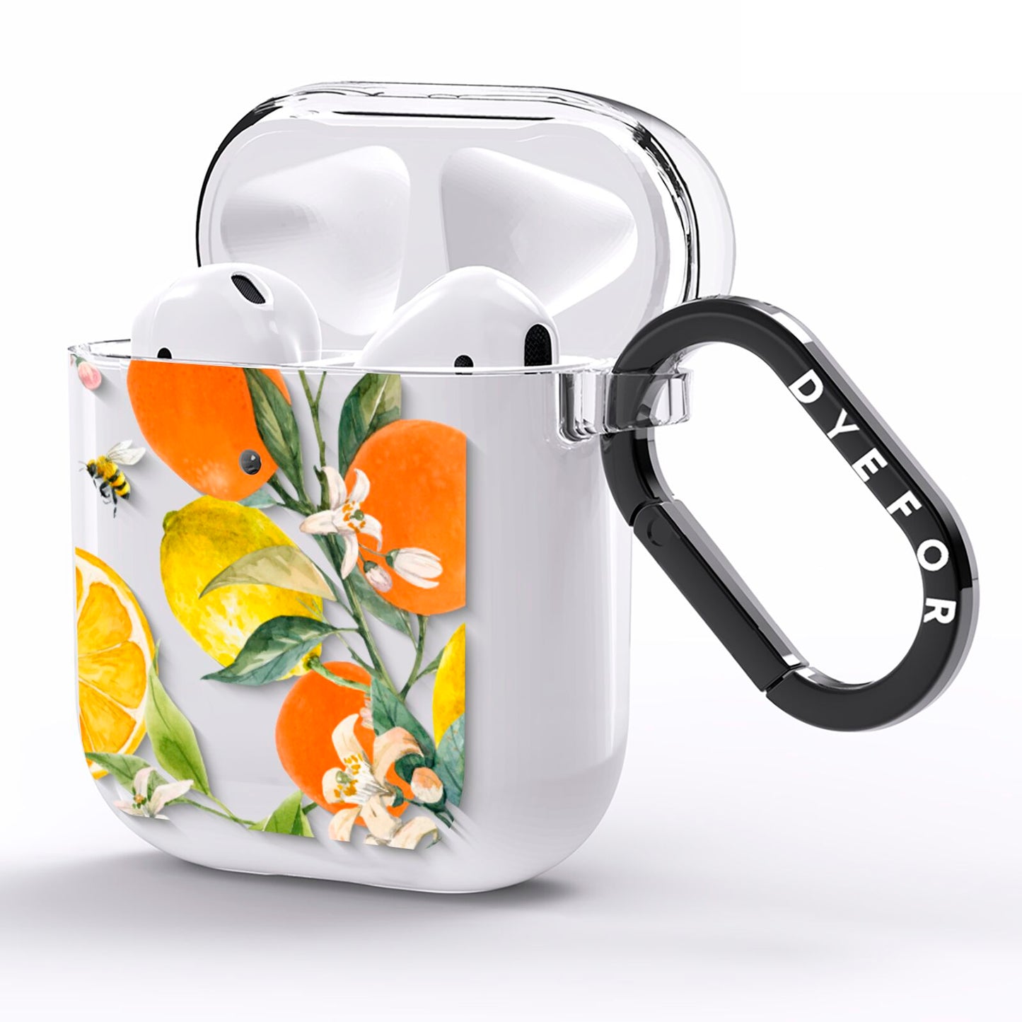 Lemons and Oranges AirPods Clear Case Side Image