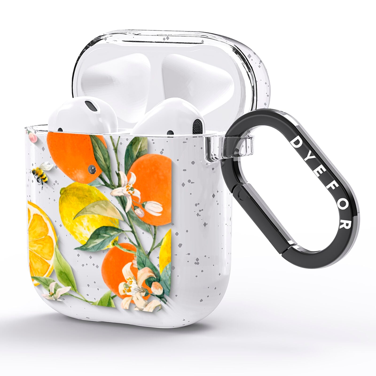 Lemons and Oranges AirPods Glitter Case Side Image