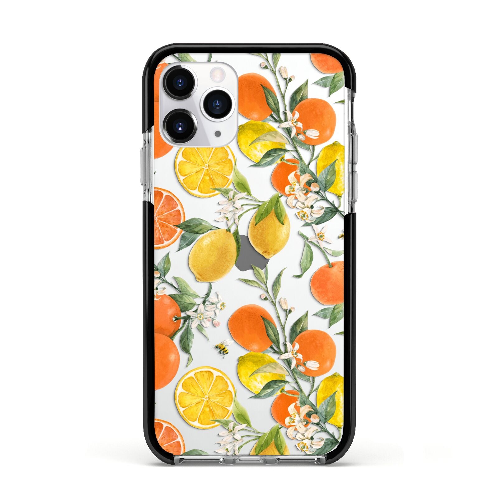 Lemons and Oranges Apple iPhone 11 Pro in Silver with Black Impact Case